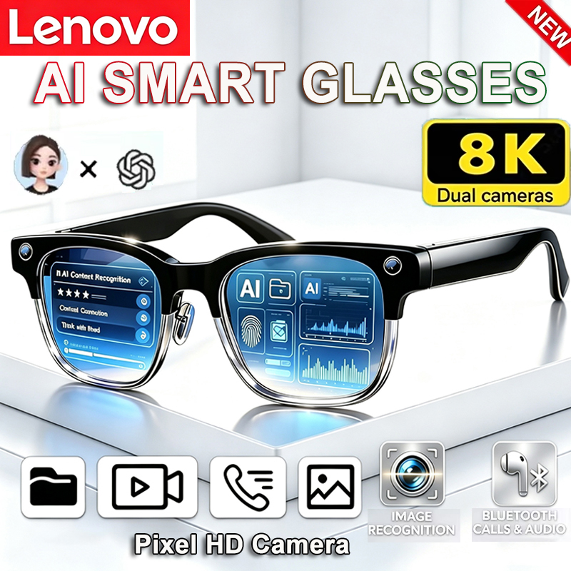 Smart Glasses Ar - Occhiali Intelligenti AI Lenovo 8K HD,