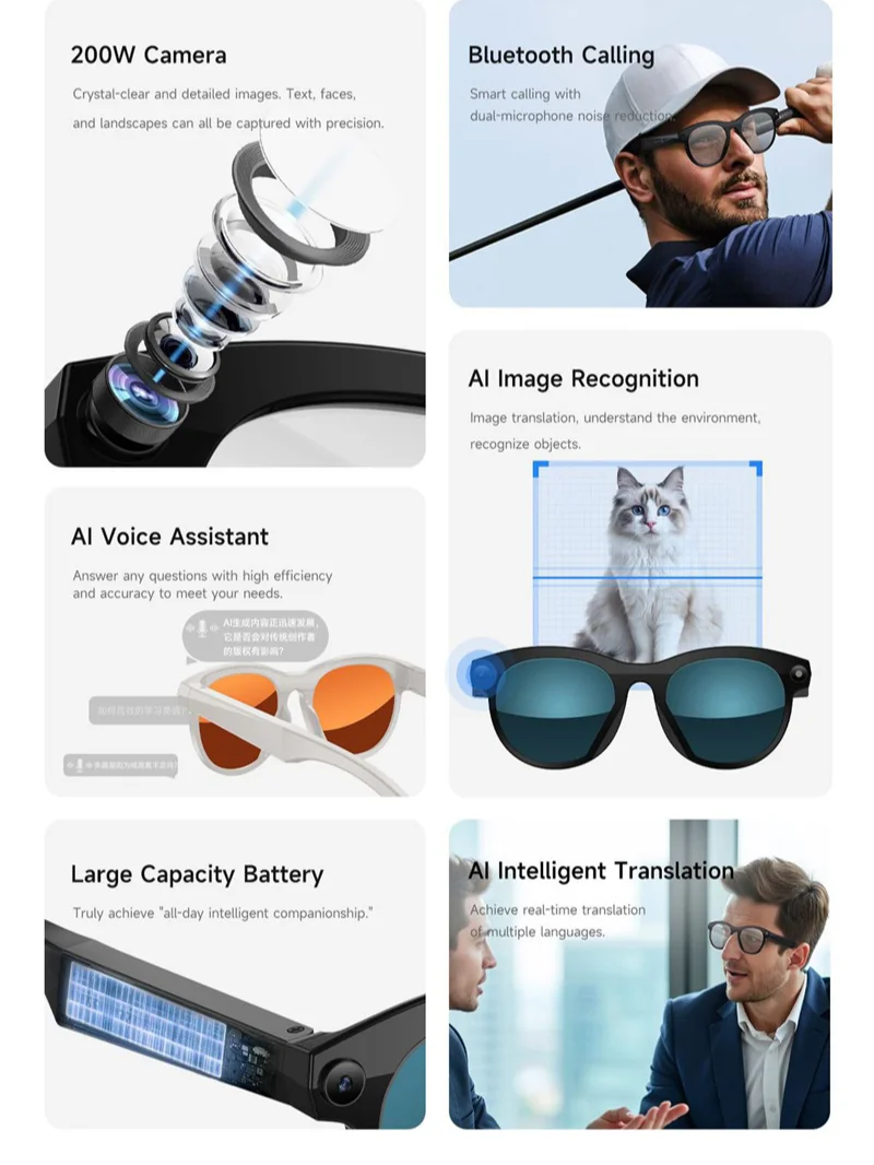 Occhiali Smart AI Lenovo 800W  - Smart Glasses Ar recensione e prezzo