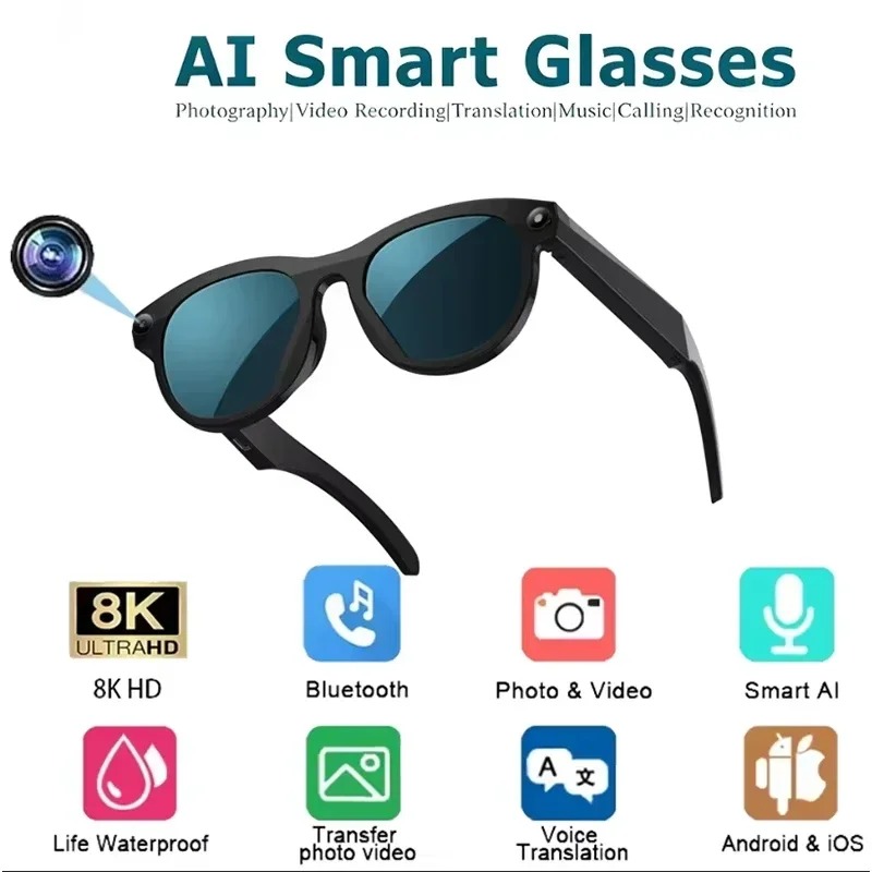 Occhiali Smart AI 8KHD con Cam - Smart Glasses Ar recensione e prezzo